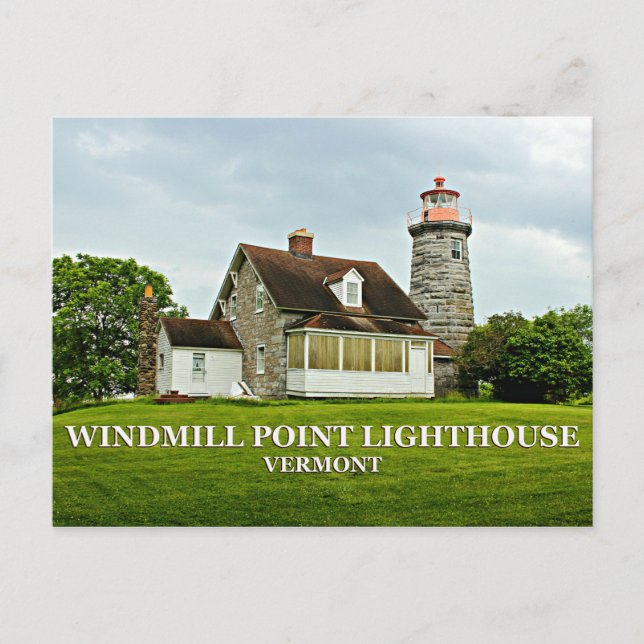 Carte Postale Windmill Point Lighthouse, Vermont Postcard (Devant)