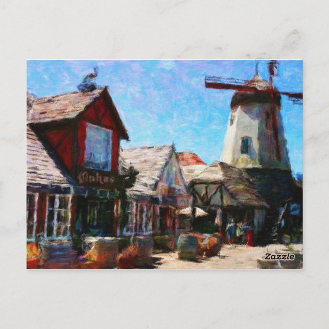 Carte Postale Windmill Solvang (Dos)