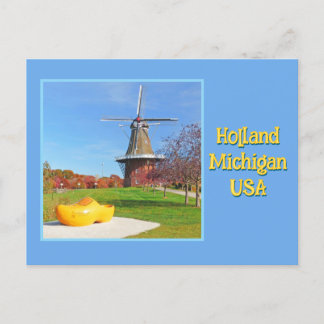 Carte Postale Windmill, Wooden Shoe, Holland, Michigan USA