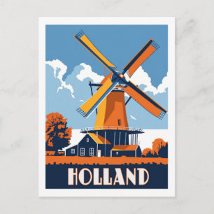 Carte Postale Windmills of Holland - Un Vintage voyage