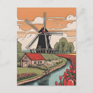 Carte Postale Windmills Pays-Bas