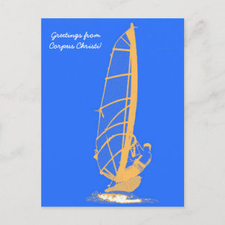 Carte Postale windsurfer, salutations de Corpus Christi!