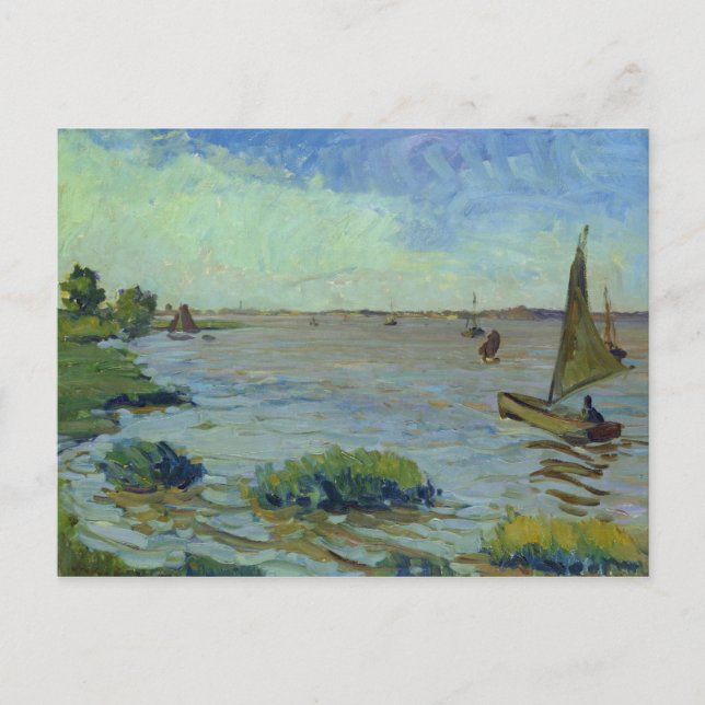 Carte Postale Windy Day on the Elbe, 1911 (Devant)
