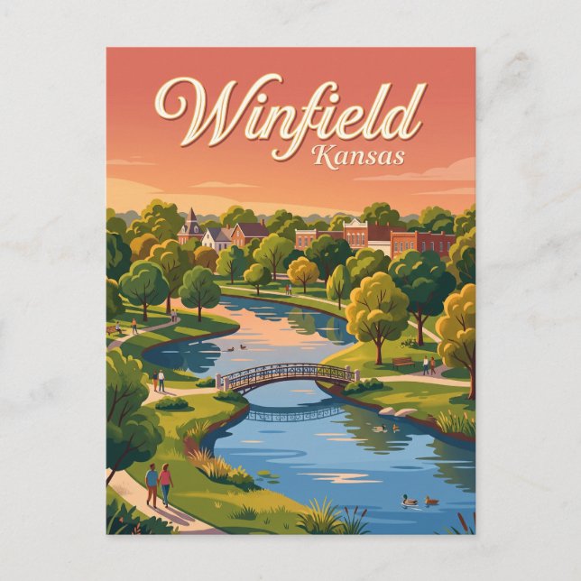 Carte Postale Winfield, Kansas (Devant)