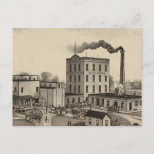 Carte Postale Winfield Roller Mills, Blissand Wood, Kansas