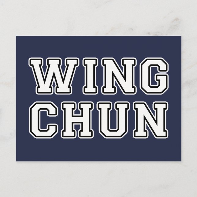 Carte Postale Wing Chun (Devant)