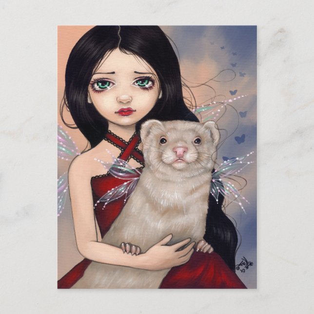 Carte postale "Winged Ferret" (Devant)