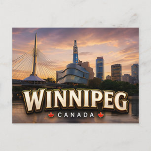 Carte Postale Winnipeg Canada Capitale des Prairies Voyage en ri