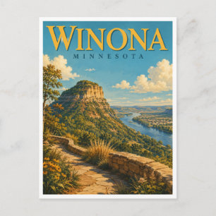 Carte Postale Winona Minnesota Sugar Loaf GeoSaga