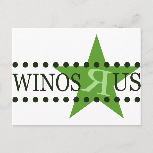 Carte Postale Winos R Us (Vert) (Devant)