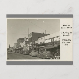 Carte Postale Winslow Arizona U.S. Route 66 Vintage Photo