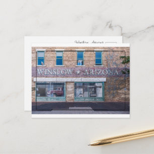 Carte Postale Winslow, Arizona : un aperçu panoramique de la rou