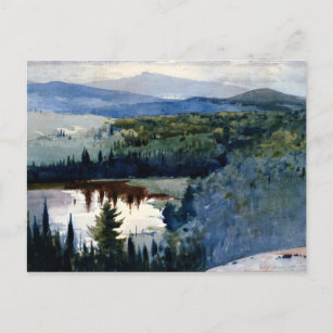 Carte Postale Winslow Homer art, Village Indien, Adirondacks