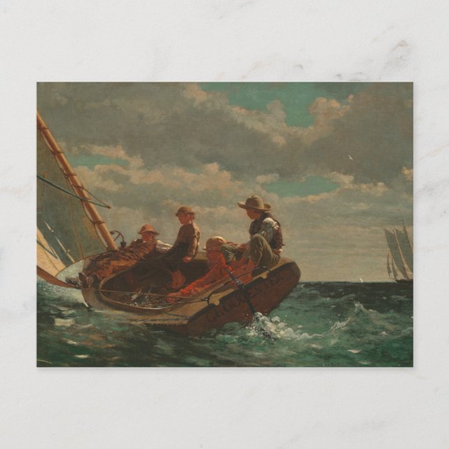 Carte Postale Winslow Homer - Breezing Up (Un Vent Juste) (Devant)