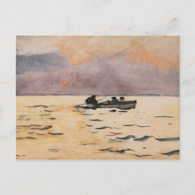 Carte Postale Winslow Homer - Rowing Home (Devant)