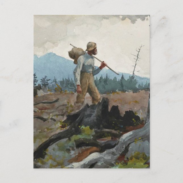 Carte Postale Winslow Homer Vintage Aquarelle Guide Bois (Devant)
