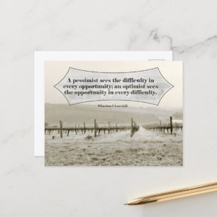 Carte Postale Winston Churchill Citation Inspirationnelle Opport