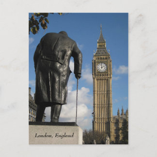 Carte Postale Winston Churchill et Big Ben Postcard, Londres