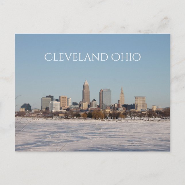 Carte Postale Winter Cleveland Skyline (Devant)