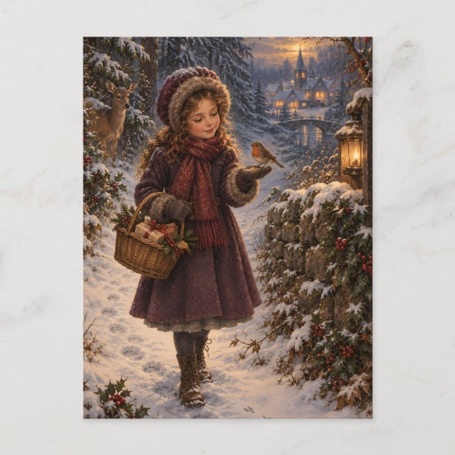 Carte Postale Winter Messenger Christmas Postcard (Devant)