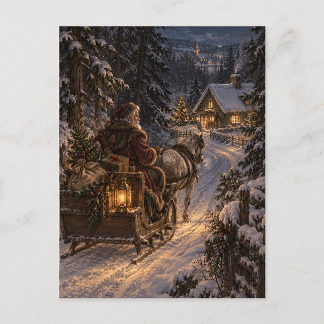 Carte Postale Winter Messenger Christmas Postcard (Devant)
