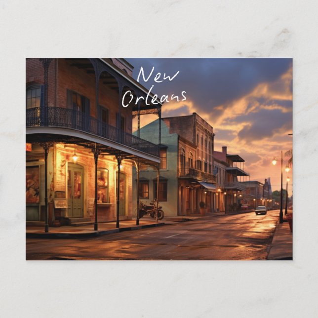 Carte postale "Winter Nights in New Orleans". (Devant)
