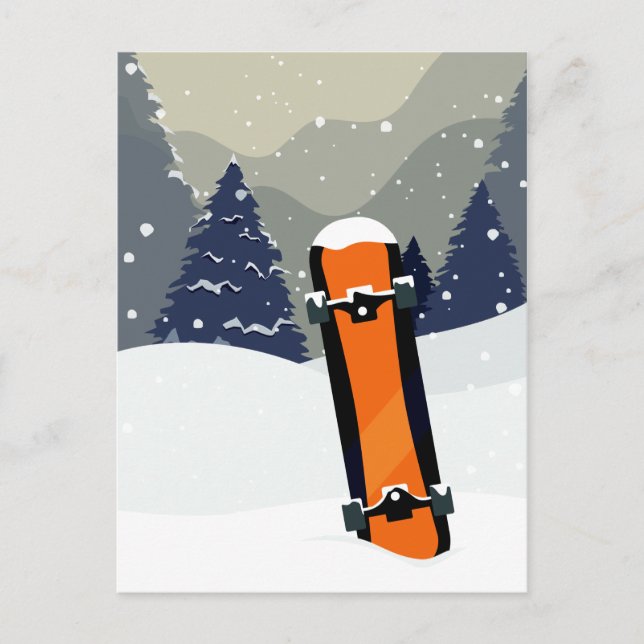 Carte postale Winter Snowboard (Devant)
