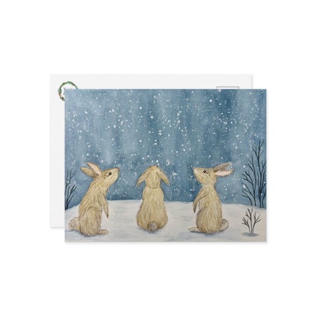 Carte Postale Winter Storm Postcard (Devant/Arrière en situation)