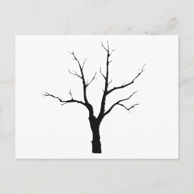 Carte Postale Winter Tree Black and White Set (Devant)