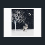 Carte Postale Winter watercolor painting of a wild wolf<br><div class="desc">Winter watercolor painting of a wild wolf. Il faisait chaud tout l'hiver, avec des cozy animal designs. Whetheryou're looking for a clothing design, a wall art, or a phone case, Winter Woodland has you covered. Our animal print collection includes meilleures des tendances de la season, so scroll down to shop...</div>