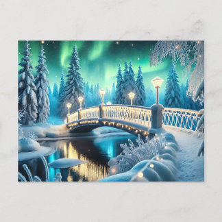 Carte Postale Winter Wonderland Aurora : Pont neigeux Art