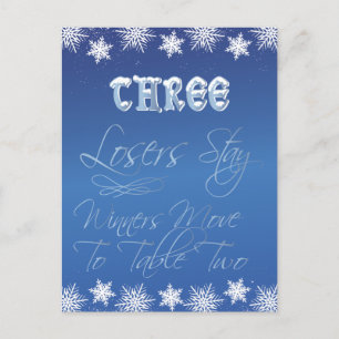 Carte Postale Winter Wonderland Bunco Table Card #3