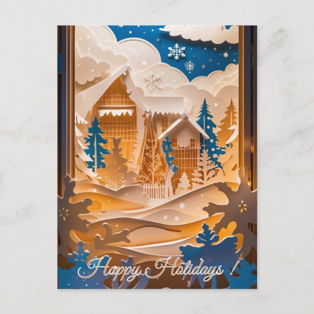 Carte Postale Winter Wonderland Salutation (Devant)