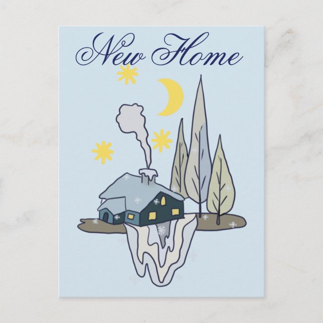 Carte Postale Winterhaus Nouvelle maison (Devant)