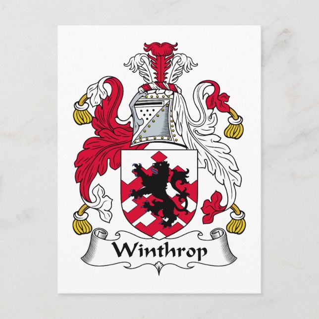 Carte Postale Winthrop Family Crest (Devant)