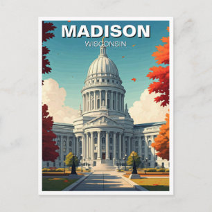 Carte Postale Wisconsin Madison State Capitol