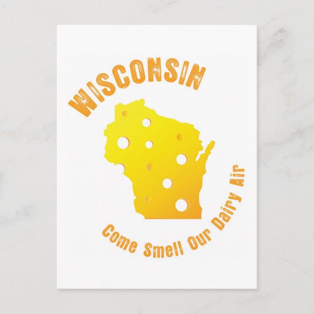 Carte Postale Wisconsin Venez Sentir Notre Air Laitier (Devant)