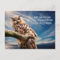 Carte postale Wisdom Quote Owl