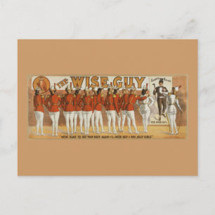 Carte Postale Wise Guy Vintage 1906 Affiche théâtrale