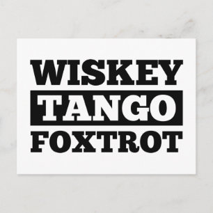 Carte Postale Wiskey Tango Foxtrot