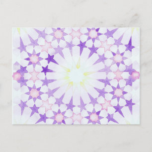 Carte postale 'Wisteria' de géométrie islamique