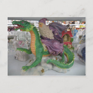 Carte Postale Wizard Riding Dragon