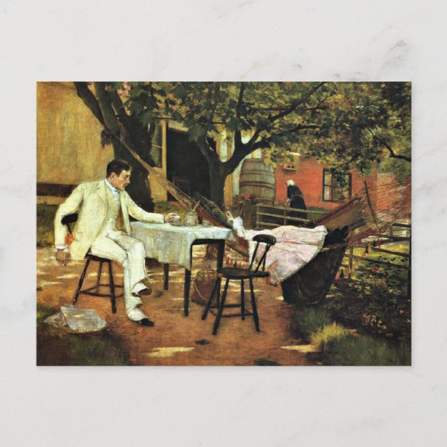 Carte Postale Wm. Merritt Chase, A Summer Afnoon in Holland, (Devant)