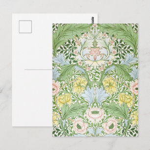 Carte Postale Wm Morris Myrtle Floral Art Nouveau Lumineux
