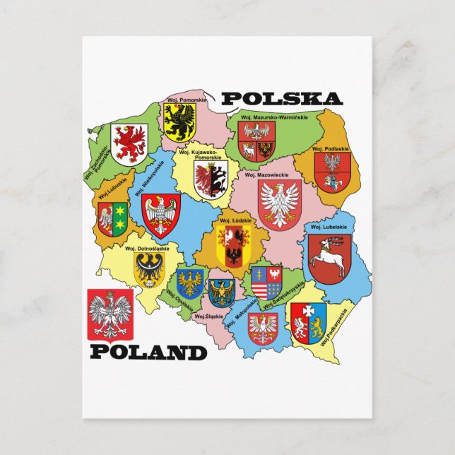 Carte Postale Wojewodztwa Polski_mapa (Devant)