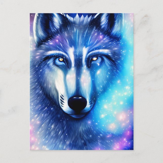 Carte postale Wolf cosmique (Devant)