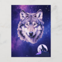 Wolf Galaxy Stars Cosmique fête d'anniversaire