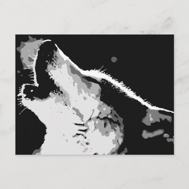 Carte Postale Wolf Howling (Devant)