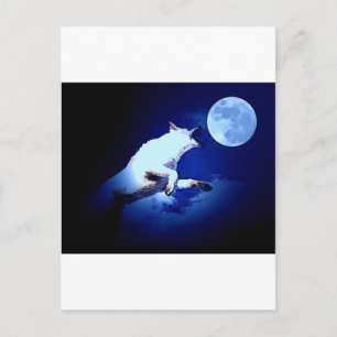 Carte Postale Wolf Howling à Moon