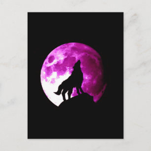 Carte Postale Wolf Howling à Moon